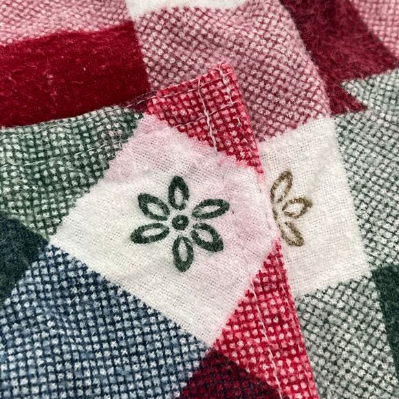 American Sweetheart Flannel Soft Fall Plaid Floral Long Sleeve Button Down Shirt - Picture 6 of 9